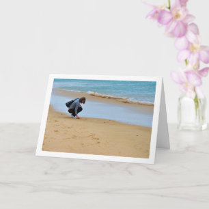 Carte Fille sur la plage