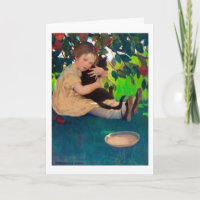 Fille tenant un chat noir, Jessie Willcox Smith