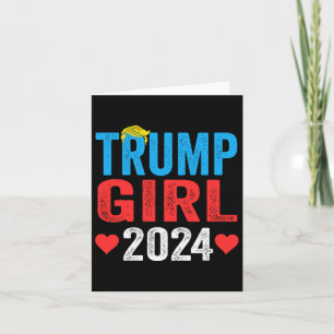 Carte Fille Trump 2024 Mignon Drapeau Trump Femmes Fille
