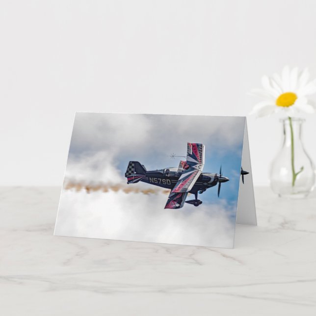 Carte Fille volant Anniversaire (Petite plante)