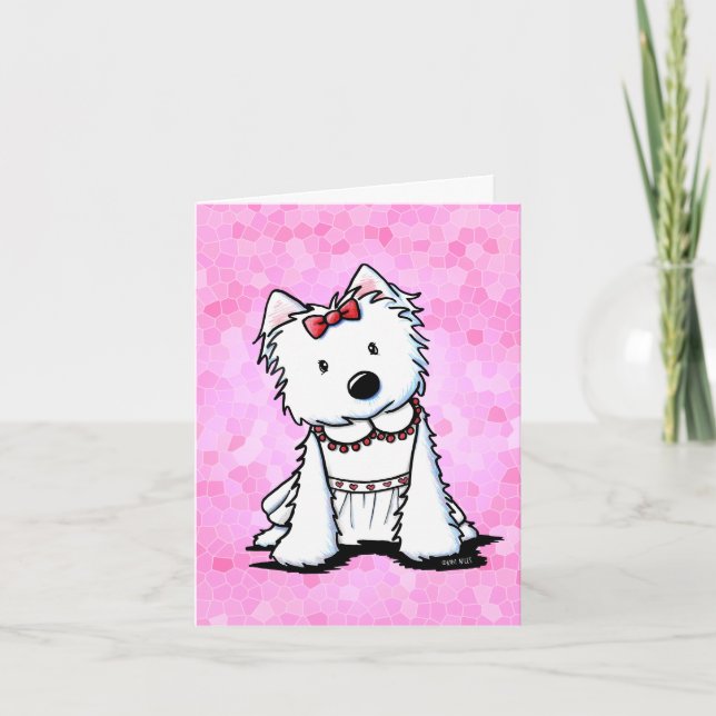 Carte fille Westie (Devant)