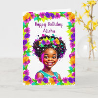 Filles afro-américaines Anniversaire personnalisé