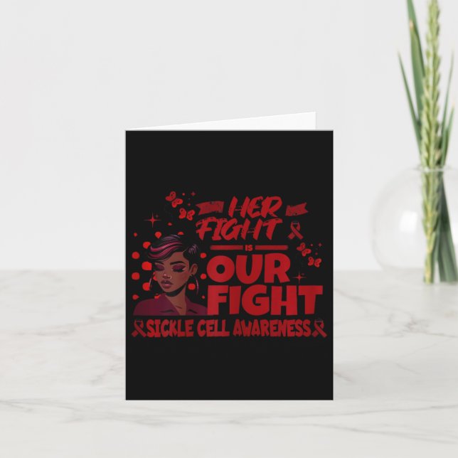 Carte Filles Cellule Faucille Son combat est notre souti (Devant)