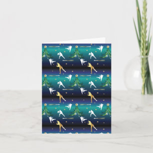 Carte Filles de baseball Softball Noël