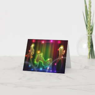 Carte Filles de fête Moderne tendance Lumières de néon