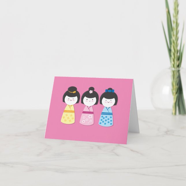 Carte Filles de Kokeshi (Devant)