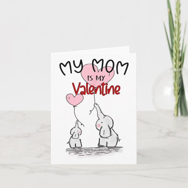 Carte Filles de la Saint Valentin Ma maman est ma Saint  (Devant)
