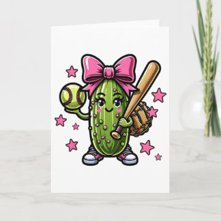 Carte Filles de sports de Pickle doux vendent avec un nœ