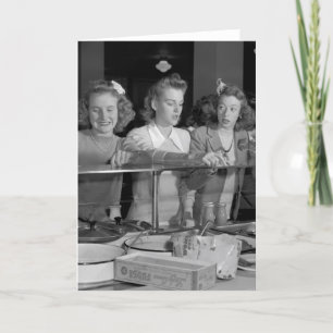 Carte Filles du secondaire, années 1940