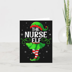 Carte Filles et femmes de l'elfe infirmière Noël Elf Squ