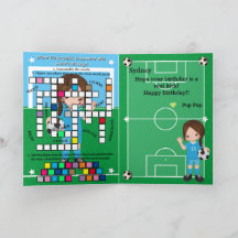 Filles Football Message secret Joyeux anniversaire