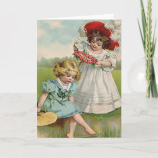 Carte Filles victoriennes au bord de l'eau