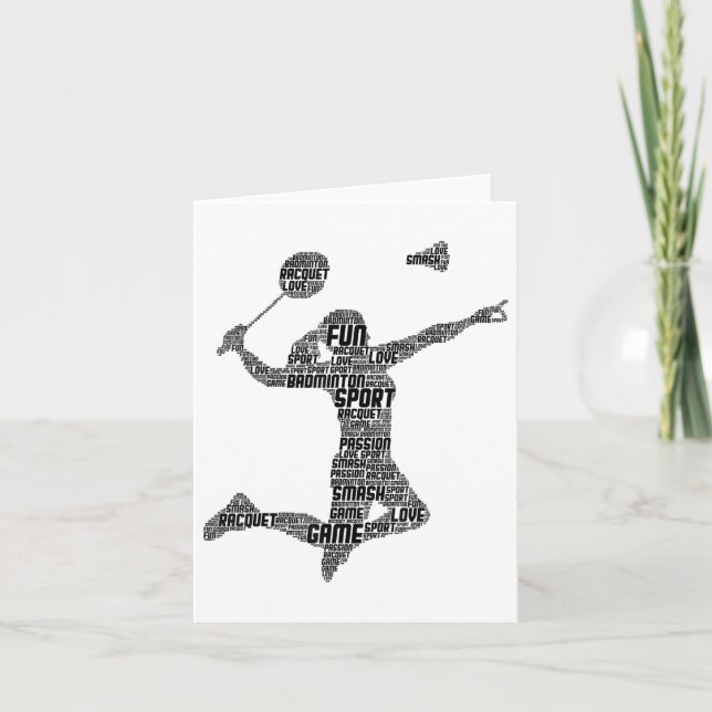 Carte Filles Volants de badminton (Devant)