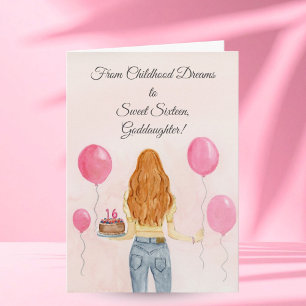 Carte Filleule Sweet Sixteen Jeans Célébration
