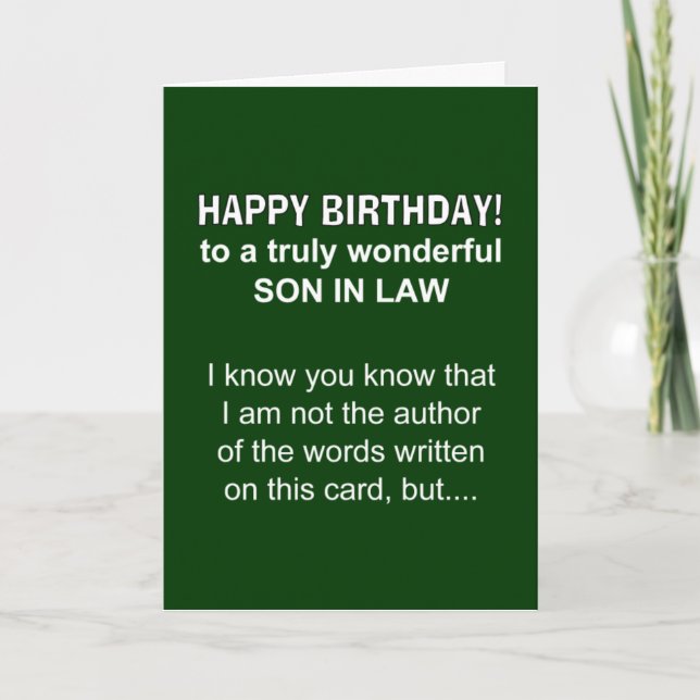 Carte Fils, anniversaire (Devant)