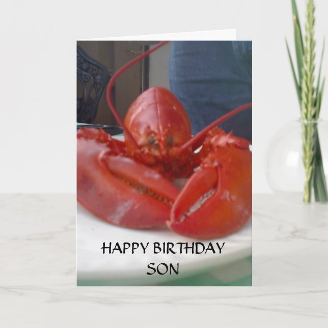 Carte FILS D'ANNIVERSAIRE HEUREUX (parlant homard) (Devant)