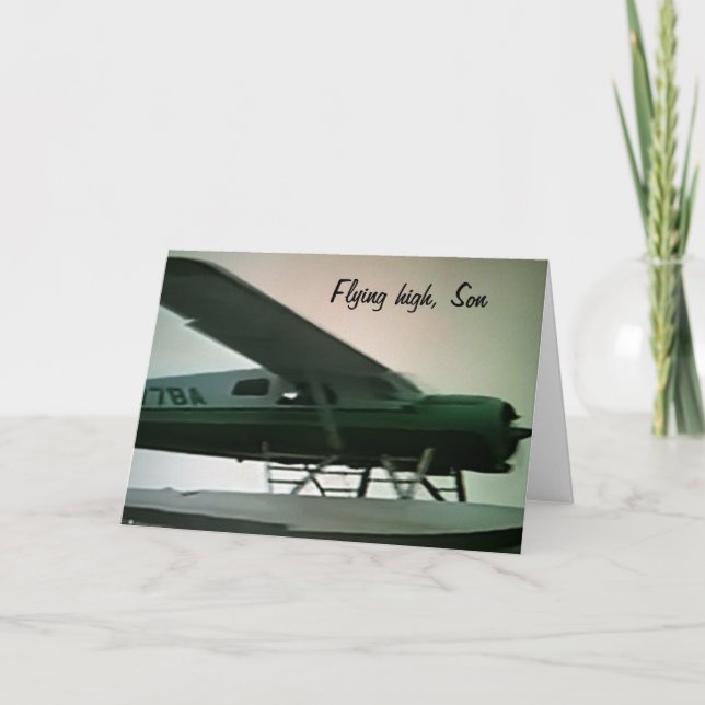 CARTE FILS DE GRADUATION-VOL HAUT FILS (Devant)