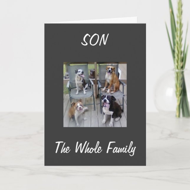 CARTE "FILS" DIPLÔMÉ DE LA FAMILLE (Devant)