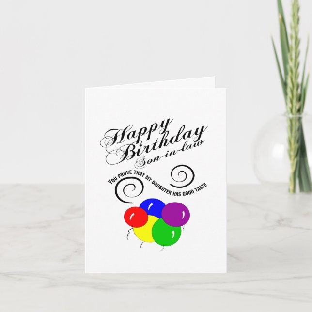 Carte Fils drôle anniversaire en droit (Devant)