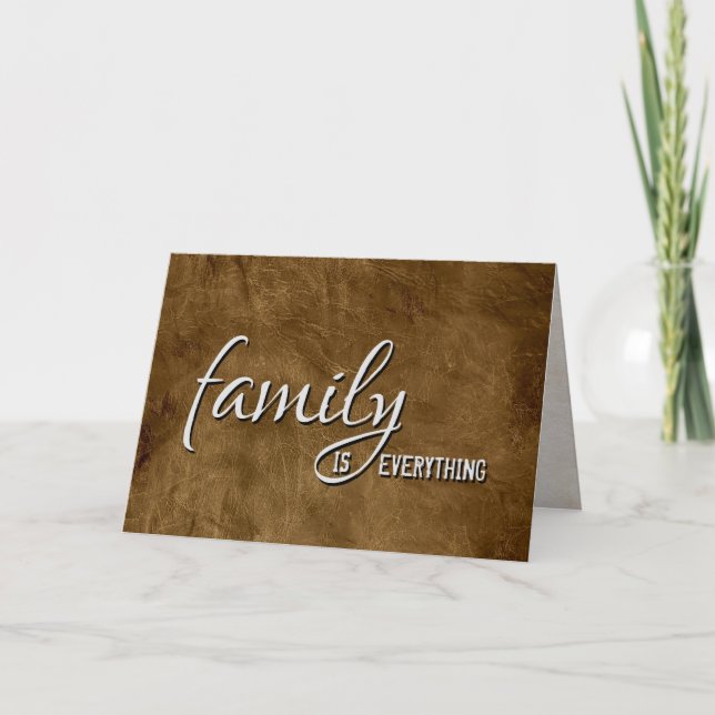 Carte Fils En Droit Anniversaire Cuir Brown (Devant)