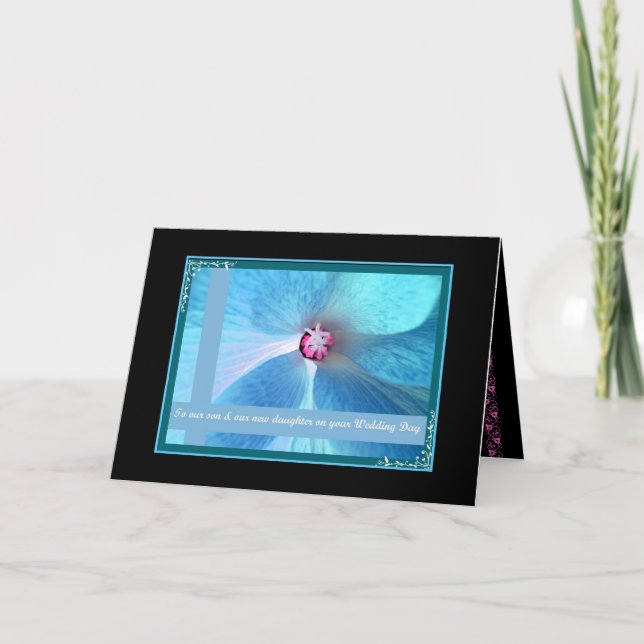 Carte Fils et belle-fille - Félicitations Mariages (Devant)