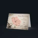 Carte Fils et fille florales en droit Anniversaire Maria<br><div class="desc">Bonne carte d'anniversaire mariage pour son beau-fils et sa belle-fille avec des fleurs roses assez vintages et des vers feutrés.</div>