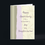 Carte Fils et fille modernes en droit Anniversaire Maria<br><div class="desc">Bonne carte d'anniversaire mariage pour fils et fille en droit avec design moderne,  et verset sentimental.</div>