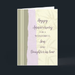 Carte Fils et fille modernes en droit Anniversaire Maria<br><div class="desc">Bonne carte d'anniversaire mariage pour fils et fille en droit avec design moderne,  et verset sentimental.</div>