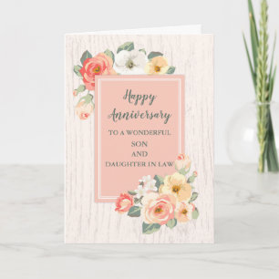 Carte Fils et fille rustiques en droit Anniversaire Mari