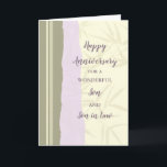 Carte Fils et Fils modernes en droit Anniversaire Mariag<br><div class="desc">Joyeuse carte d'anniversaire mariage pour fils et gendre en droit avec design moderne,  et verset sentimental.</div>