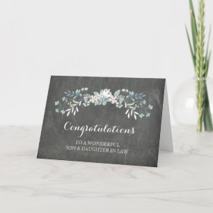 Carte Fils & Fille En Droit Félicitations Chalkboard