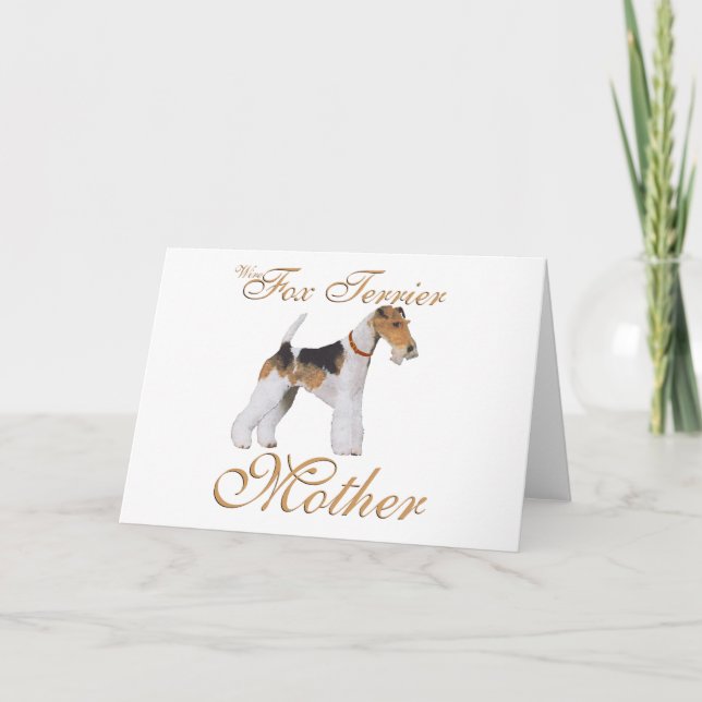 Carte Fils Fox Terrier Fête des Mères (Devant)