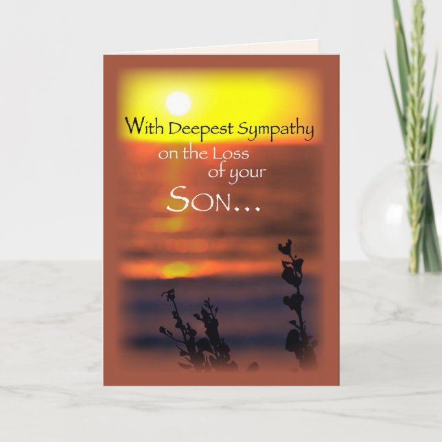 Carte Fils, Sympathie, coucher de soleil (Devant)