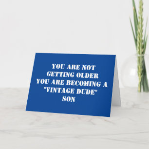 CARTE "FILS" *VOUS ÊTES UN TYPE RÉTRO* ANNIVERSAIRE