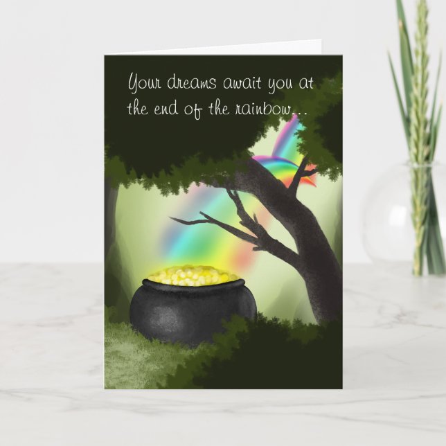 Carte Fin de la Rainbow St. Patrick's Day Card (Devant)