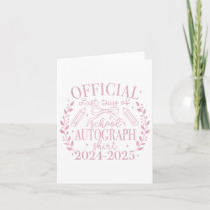 Carte Fin De L'Année Autographes 2024-2025 Dernier Jour