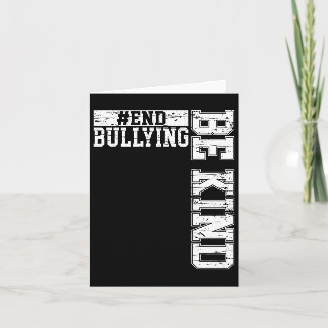 Carte Fin de l'intimidation être genre Orange Anti-intim (Devant)