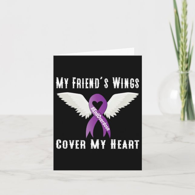Carte Fin de l'overdose Les ailes de mon ami recouvrent  (Devant)