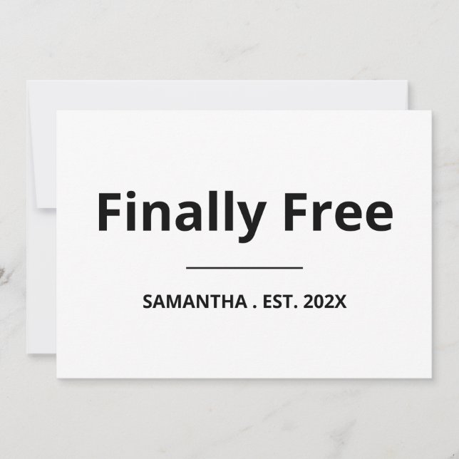 Carte Finally Free Funny Retirement (Devant)