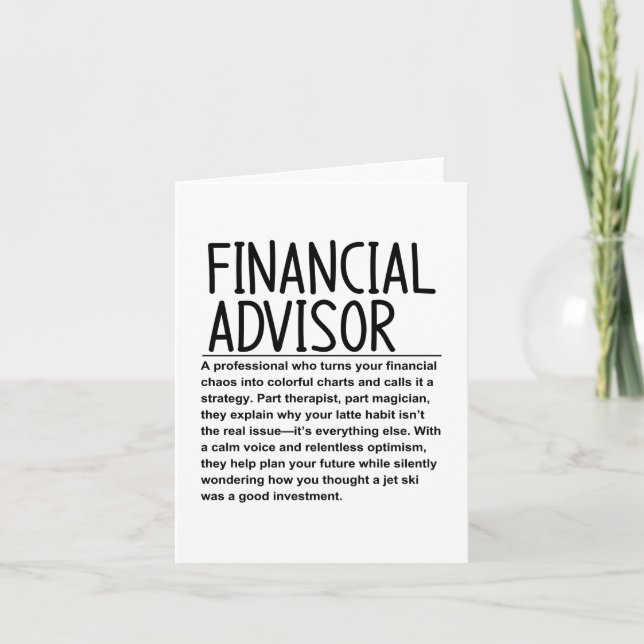 Carte Financial advisor (Devant)