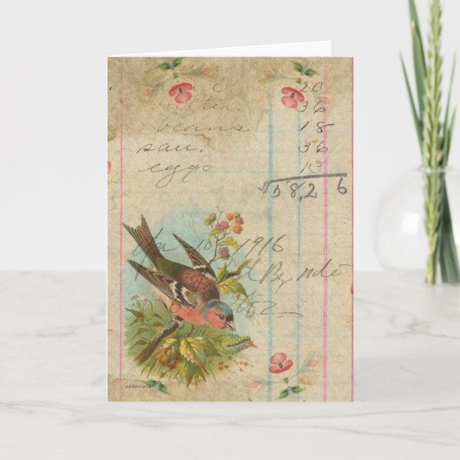 Carte Finch vintage (Devant)