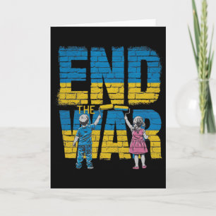 Carte Finissez la guerre Graffiti Enfants Soutenez Zelen