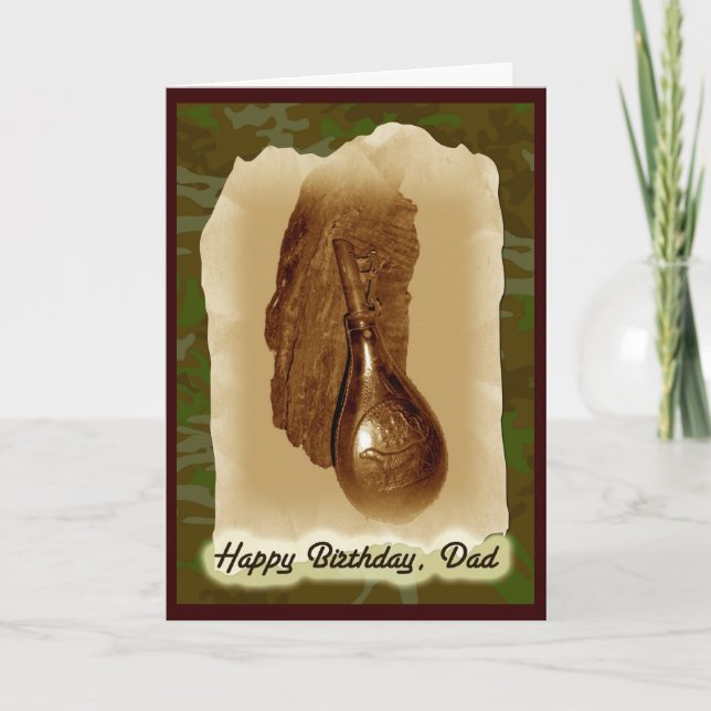 Carte Fiole de poudre Joyeux père d'anniversaire (Devant)