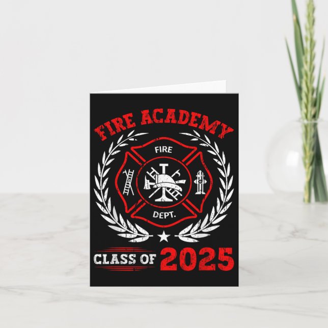 Carte Fire Academy Cl De 2025 Graduation Future Firefigh (Devant)