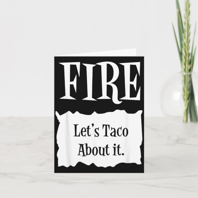 Carte FIRE - Costume de taco Halloween Hot Packet (Devant)