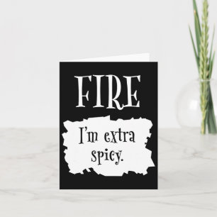 Carte Fire Hot Packet Halloween Taco Je suis un Cos extr