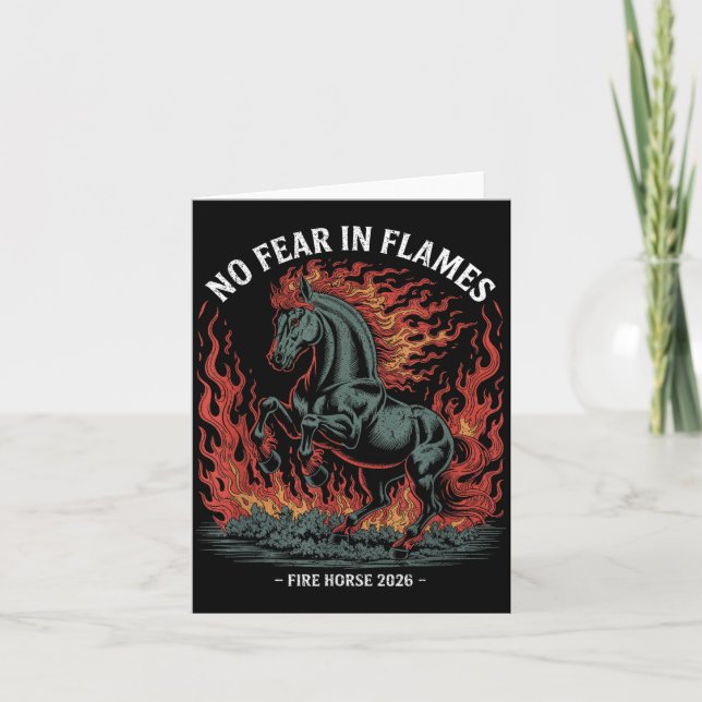 Carte Fire Year Of The Horse – Chinese Zodiac New Year 2 (Devant)