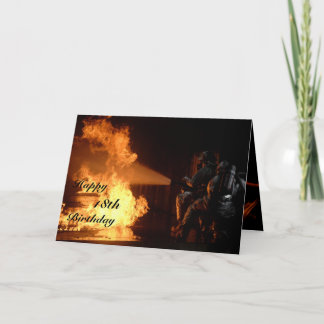 Carte Firefighter's 18th Birthday