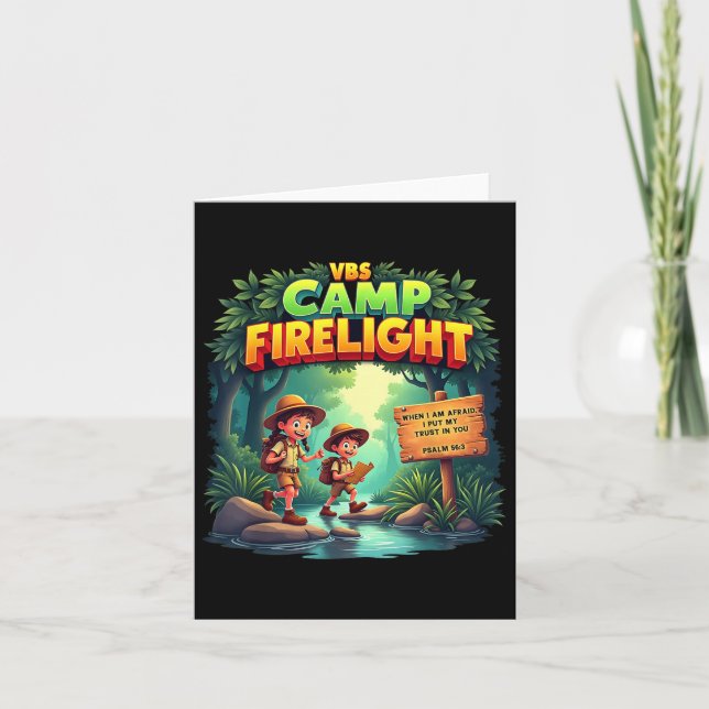 Carte Firework Camp 2025 Vbs Camp Firelight Camp Vacatio (Devant)