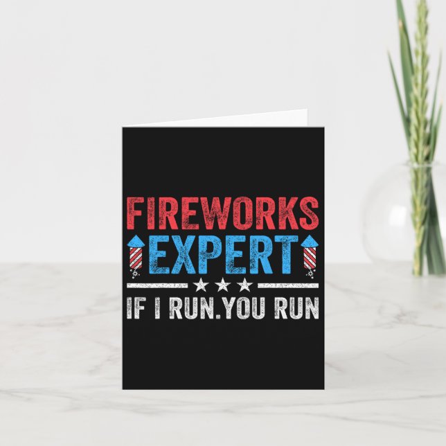 Carte Fireworks Expert Si Je Vous Exécute Vous Exécutez  (Devant)